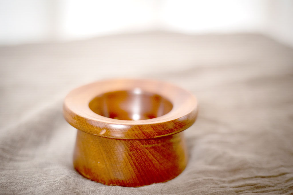 Mahogany Bowl With Burned Decorative Rings